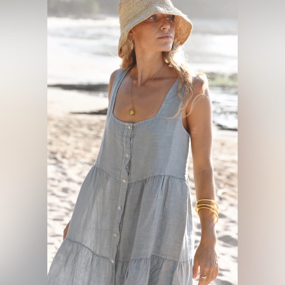 Beachwood Baby Linen Willow Dress - Yoli